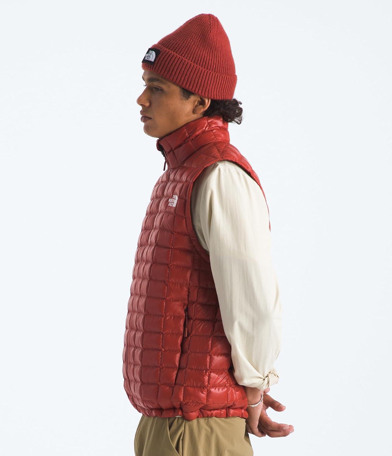 imageTHE NORTH FACE Mens Thermoball Vest Lightweight Zip Up Vest With Synthetic Insulation Wind Resistant amp Water RepellentIron Clay