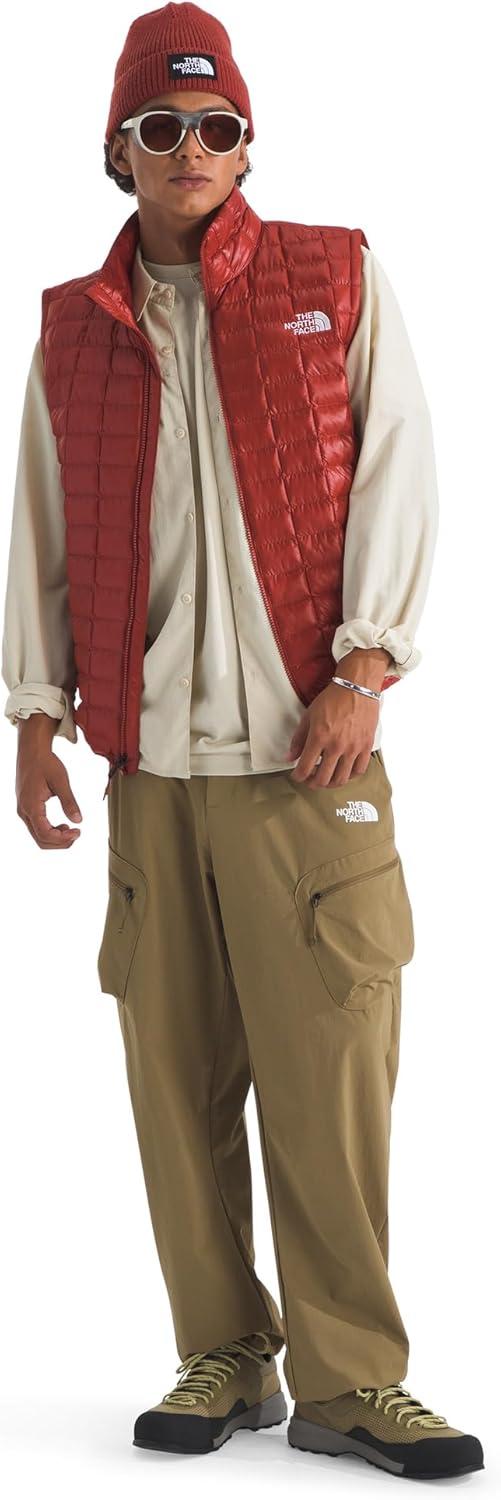 imageTHE NORTH FACE Mens Thermoball Vest Lightweight Zip Up Vest With Synthetic Insulation Wind Resistant amp Water RepellentIron Clay