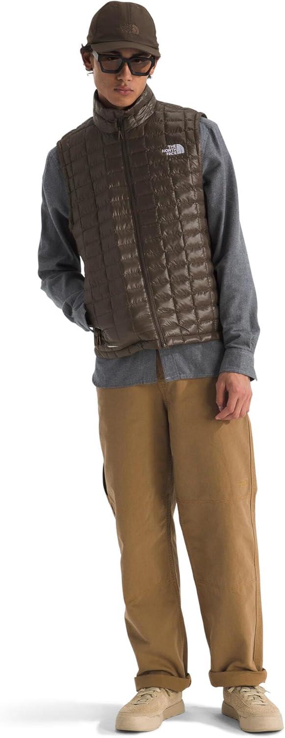 imageTHE NORTH FACE Mens Thermoball Vest Lightweight Zip Up Vest With Synthetic Insulation Wind Resistant amp Water RepellentSmokey Brown