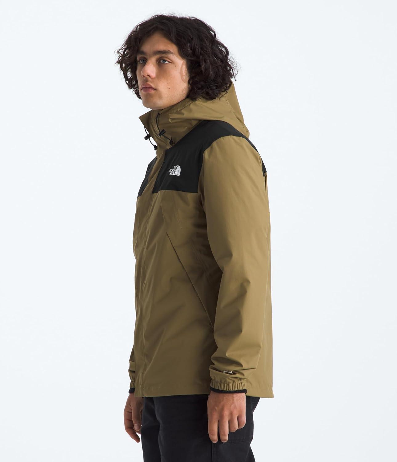 imageThe North Face Mens Antora Triclimate Jacket Waterproof Shell Warm Inner Fleece Layer Adjustable Hood with Drawcord CedarTNF Black Medium