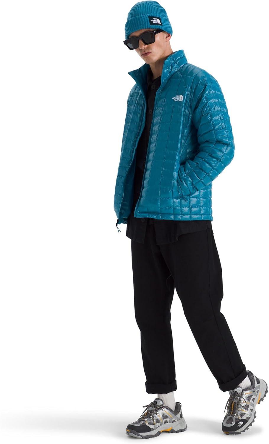 imageThe North Face Mens Thermoball Insulated Jacket Standard amp Big Size High Loft Insulation Wind amp Water ResistantDusk Blue