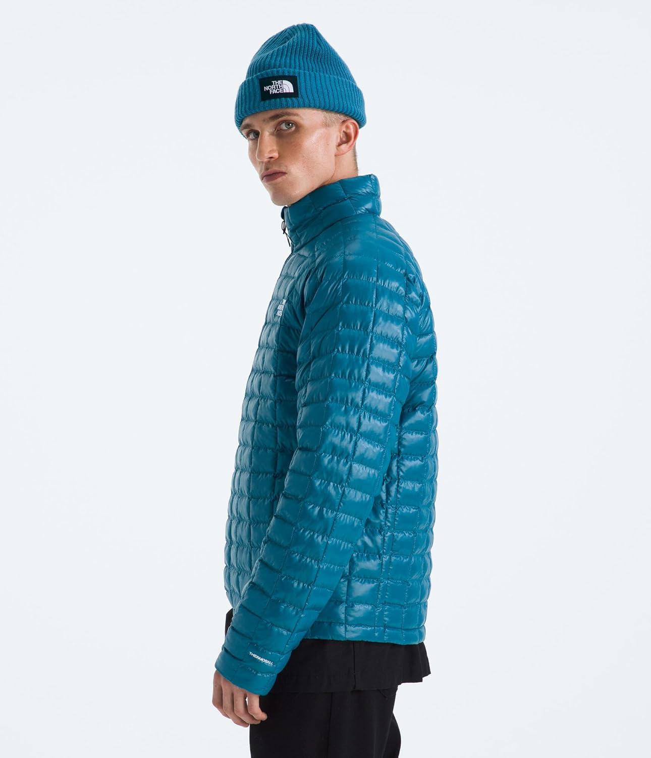 imageThe North Face Mens Thermoball Insulated Jacket Standard amp Big Size High Loft Insulation Wind amp Water ResistantDusk Blue