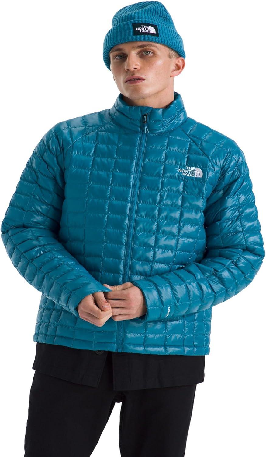 imageThe North Face Mens Thermoball Insulated Jacket Standard amp Big Size High Loft Insulation Wind amp Water ResistantDusk Blue