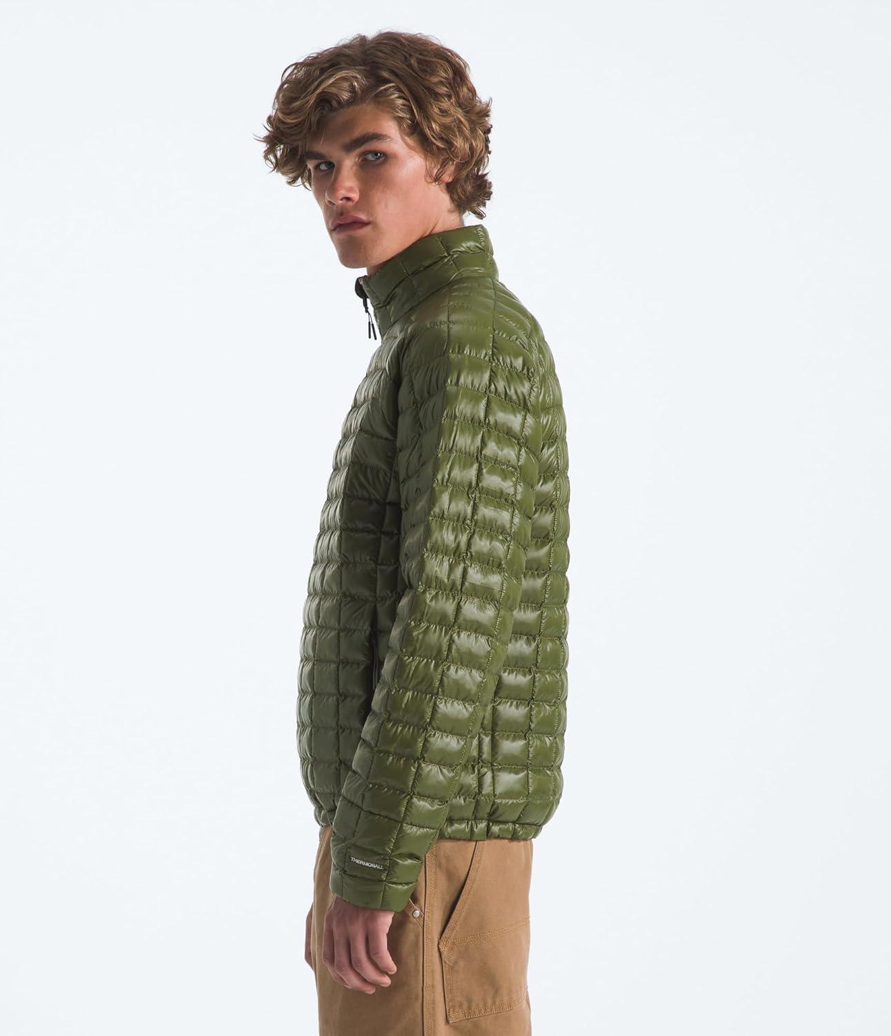 imageThe North Face Mens Thermoball Insulated Jacket Standard amp Big Size High Loft Insulation Wind amp Water ResistantWoodland Green