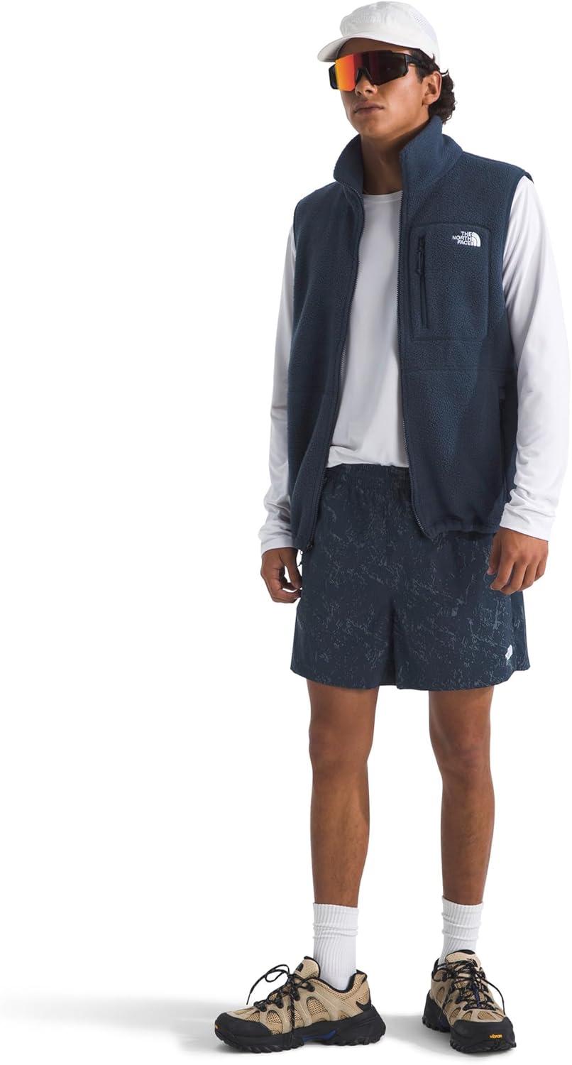 imageThe North Face Mens Yumiori Vest Lightweight Fleece Zip Up With Stretch Fabric Internal Cinch Cord amp Secure Zip PocketsSummit Navy