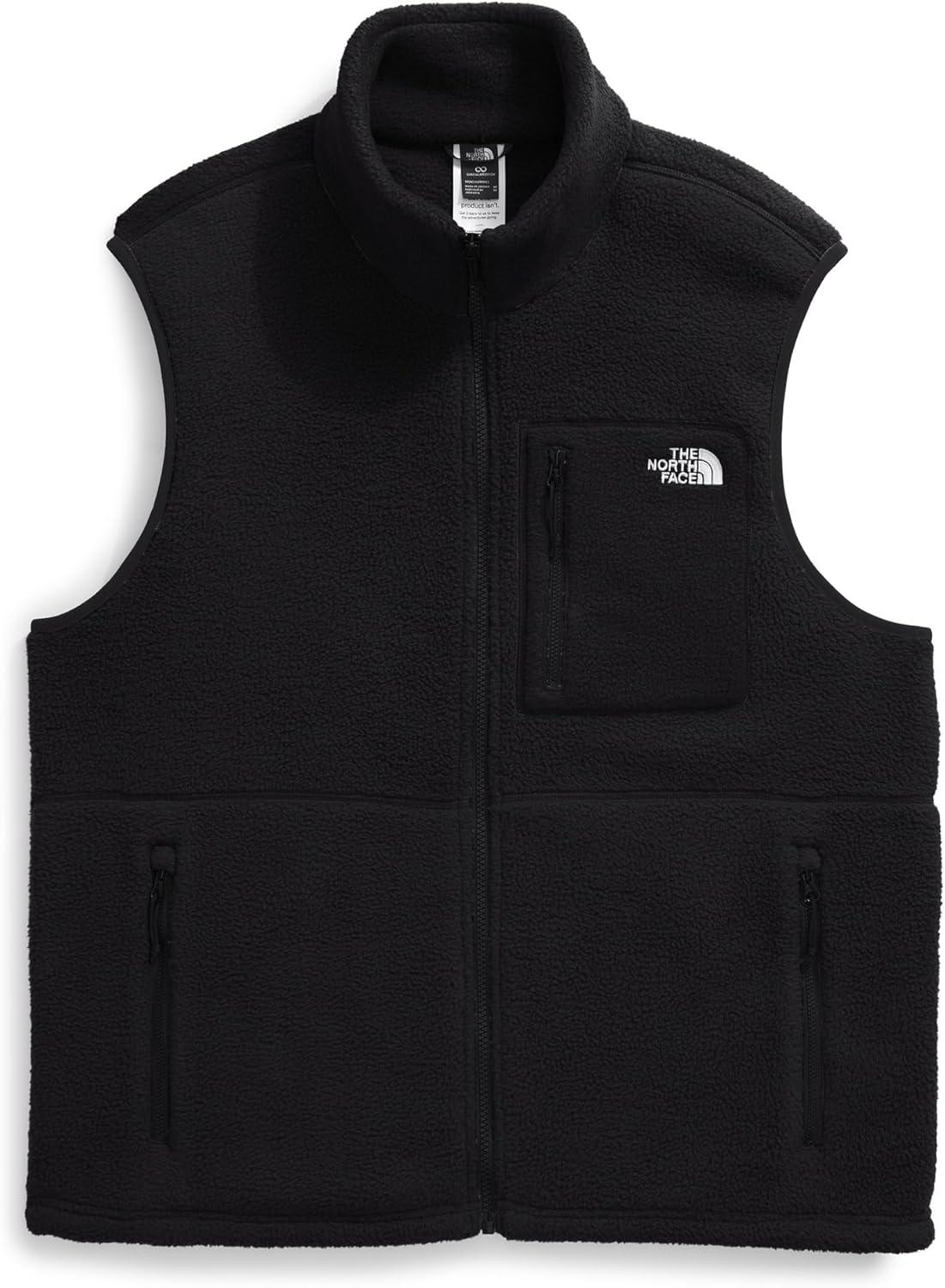 imageThe North Face Mens Yumiori Vest Lightweight Fleece Zip Up With Stretch Fabric Internal Cinch Cord amp Secure Zip PocketsTnf Black