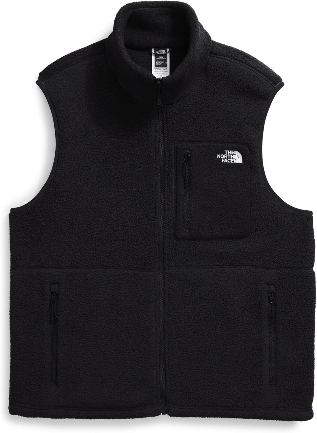 imageThe North Face Mens Yumiori Vest Lightweight Fleece Zip Up With Stretch Fabric Internal Cinch Cord amp Secure Zip PocketsTnf Black
