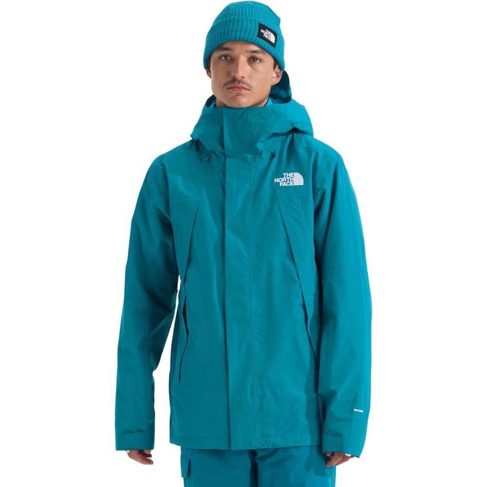 imageTHE NORTH FACE Mens Clement Triclimate Jacket Heatseeker Insulation amp Water Repellent Finish Helmet Compatible HoodDusk BlueMeridian Blue