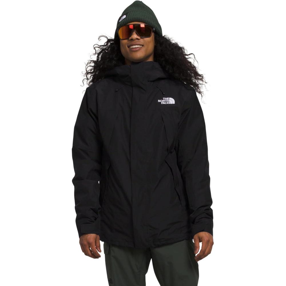 imageTHE NORTH FACE Mens Clement Triclimate Jacket  Heatseeker Insulation amp Water Repellent Finish Helmet Compatible HoodTnf BlackAsphalt Greynpf