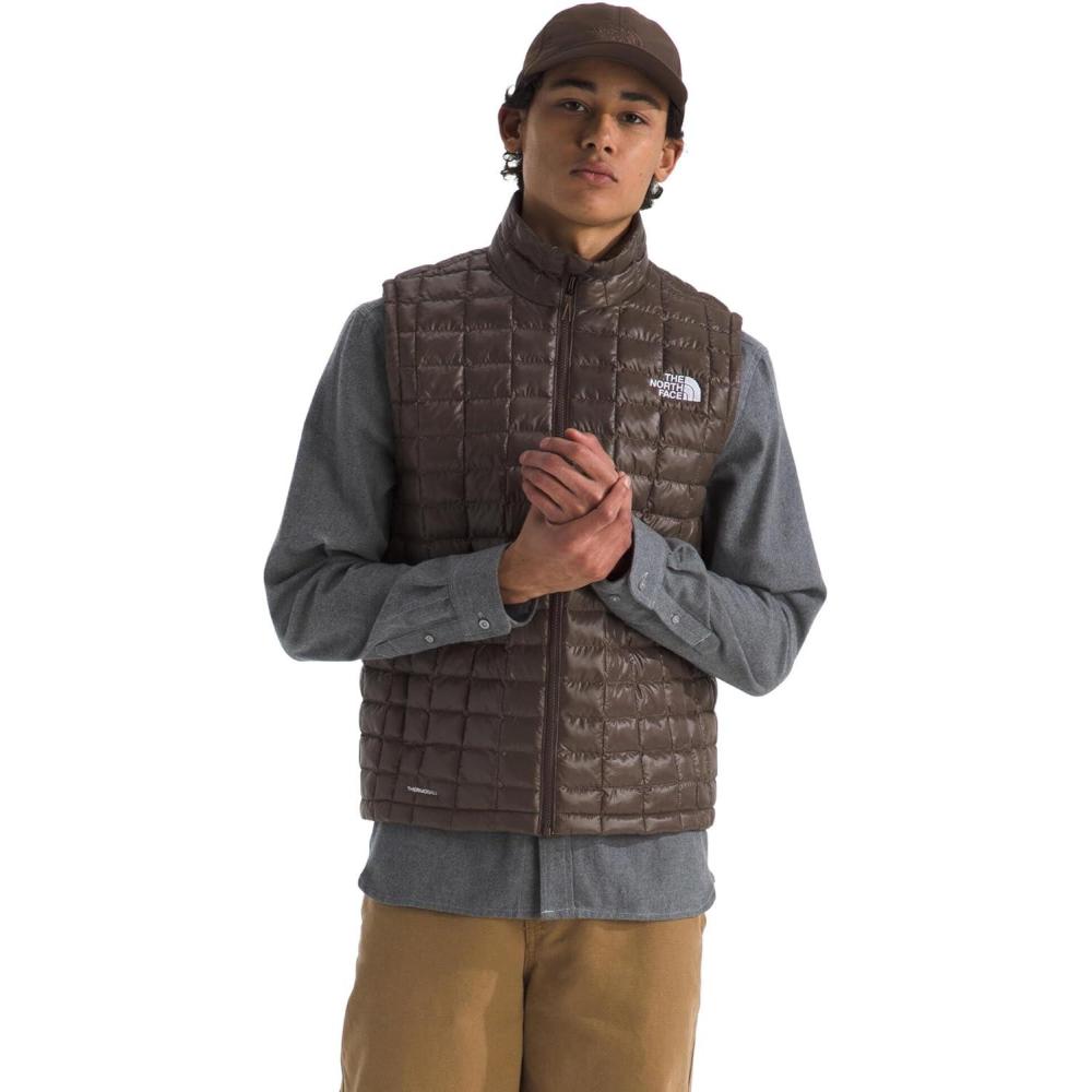 imageTHE NORTH FACE Mens Thermoball Vest Lightweight Zip Up Vest With Synthetic Insulation Wind Resistant amp Water RepellentSmokey Brown