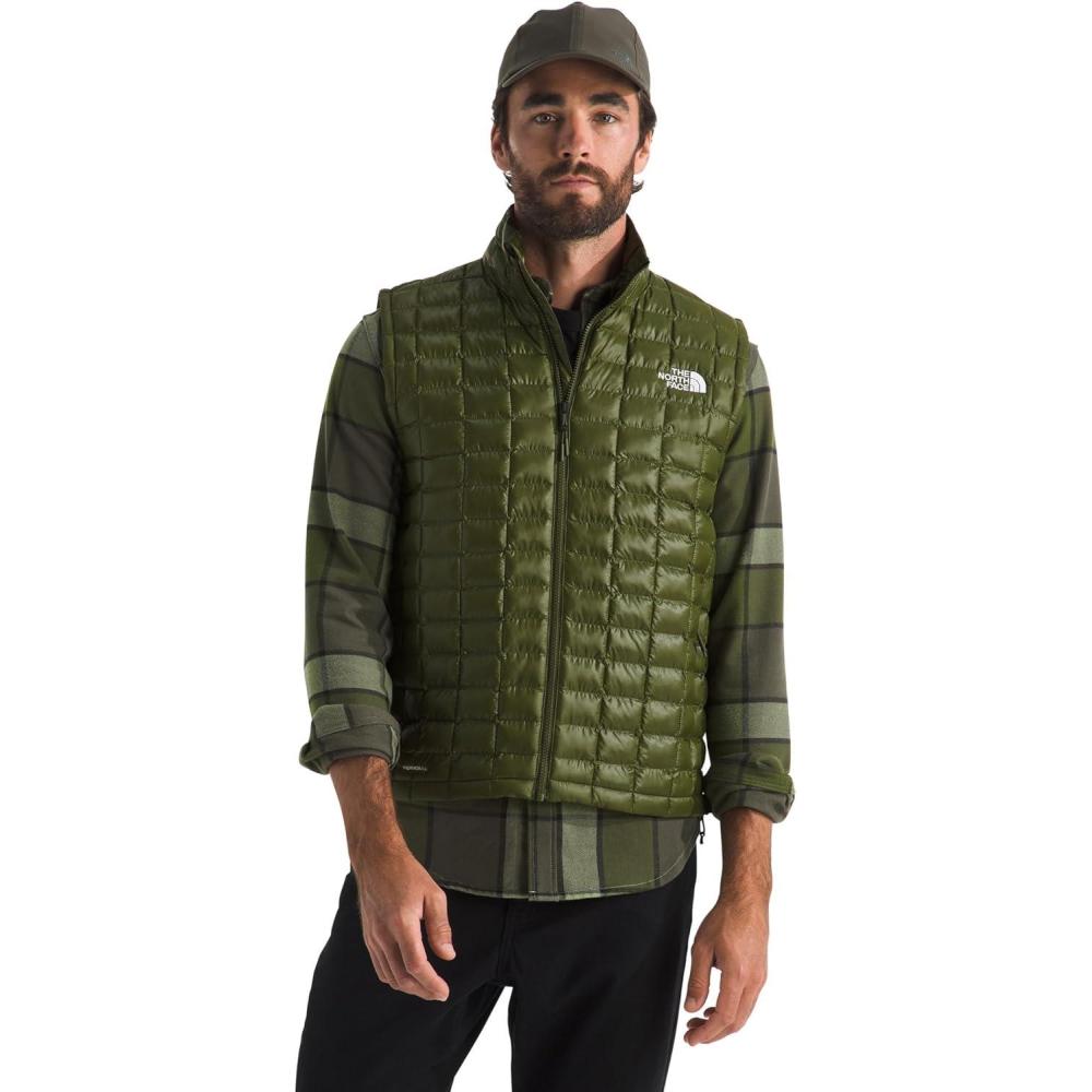 imageTHE NORTH FACE Mens Thermoball Vest  Lightweight Zip Up Vest With Synthetic Insulation Wind Resistant amp Water RepellentWoodland Green