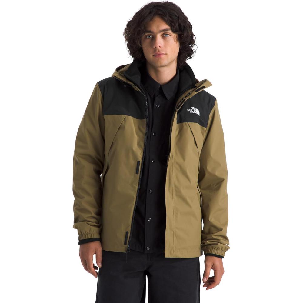 imageThe North Face Mens Antora Triclimate Jacket Waterproof Shell Warm Inner Fleece Layer Adjustable Hood with Drawcord CedarTNF Black Medium