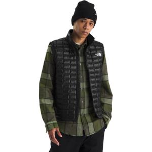 THE NORTH FACE Men’s Thermoball Vest | Lightweight Zip Up Vest With Synthetic Insulation, Wind Resistant & Water Repellent(Tnf Black)