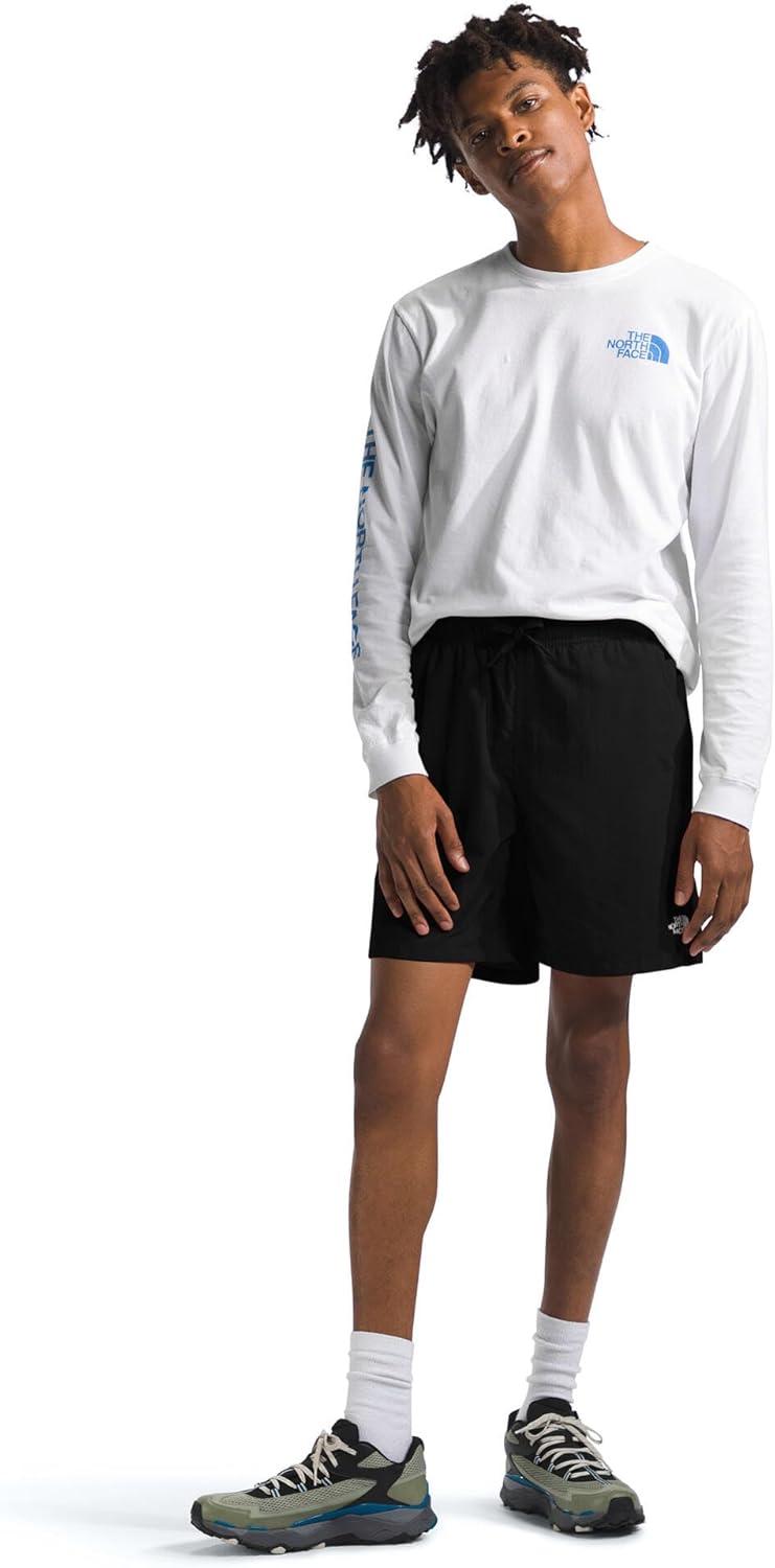 imageTHE NORTH FACE Mens Action Shorts 20 Lightweight amp Breathable Nylon Shorts With Flashdry Technology amp Adjustable DrawcordTnf Black