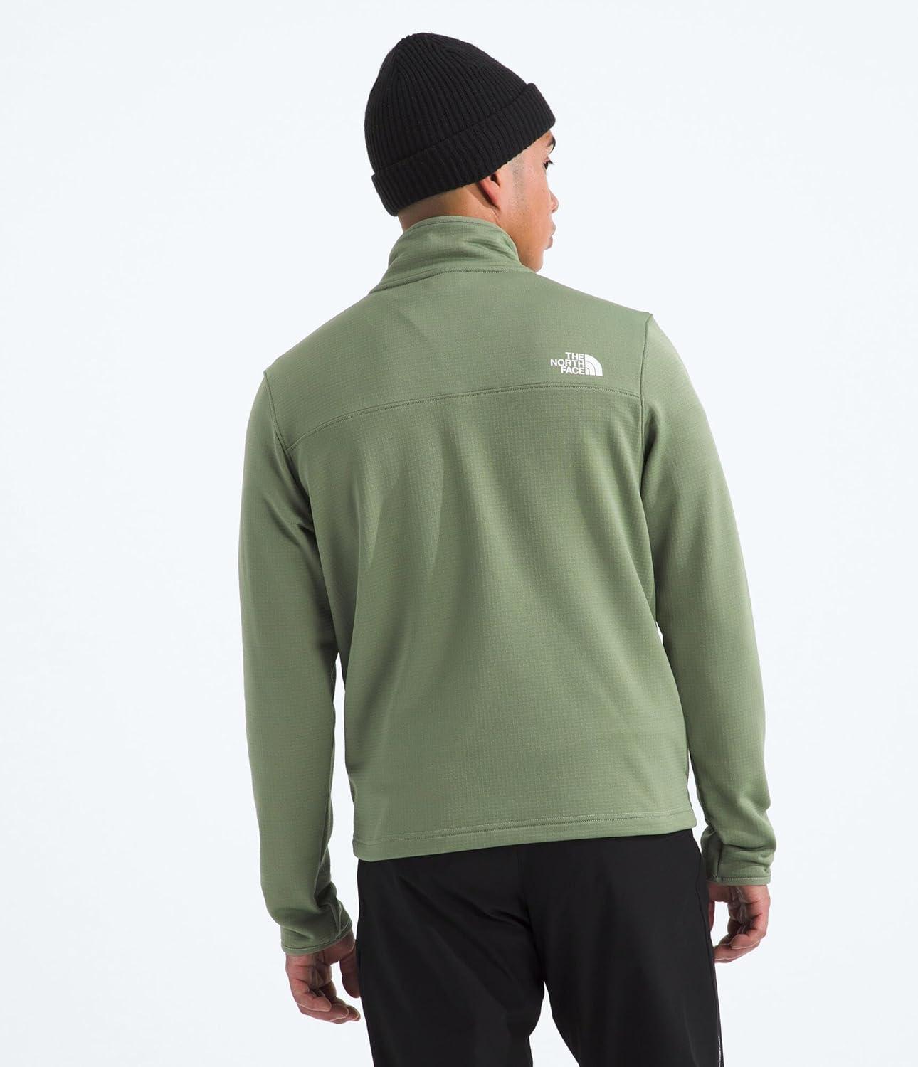 imageTHE NORTH FACE Mens Cedar Trail Grid Fleece 14 ZipBark Mist
