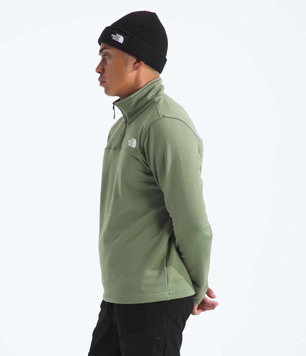 imageTHE NORTH FACE Mens Cedar Trail Grid Fleece 14 ZipBark Mist