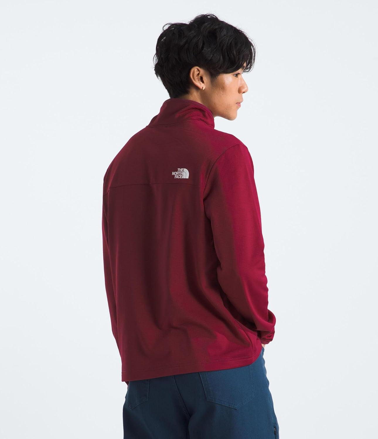 imageTHE NORTH FACE Mens Cedar Trail Grid Fleece 14 ZipBeetroot