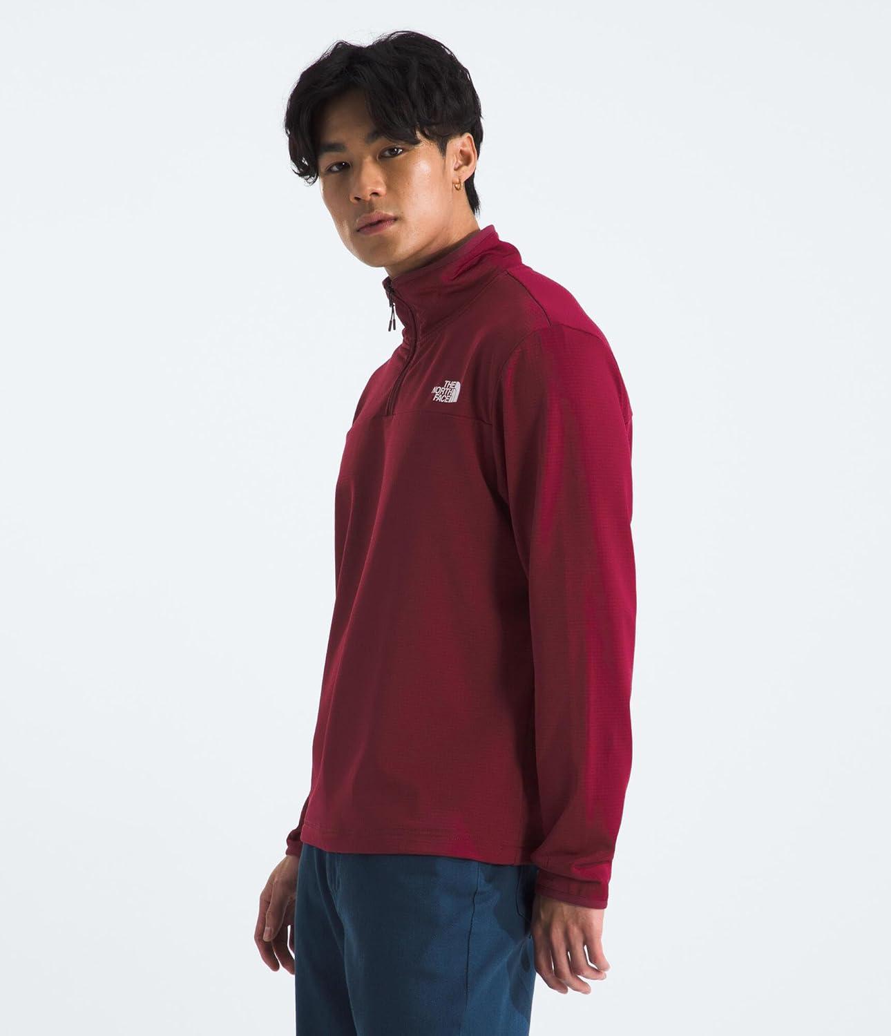 imageTHE NORTH FACE Mens Cedar Trail Grid Fleece 14 ZipBeetroot