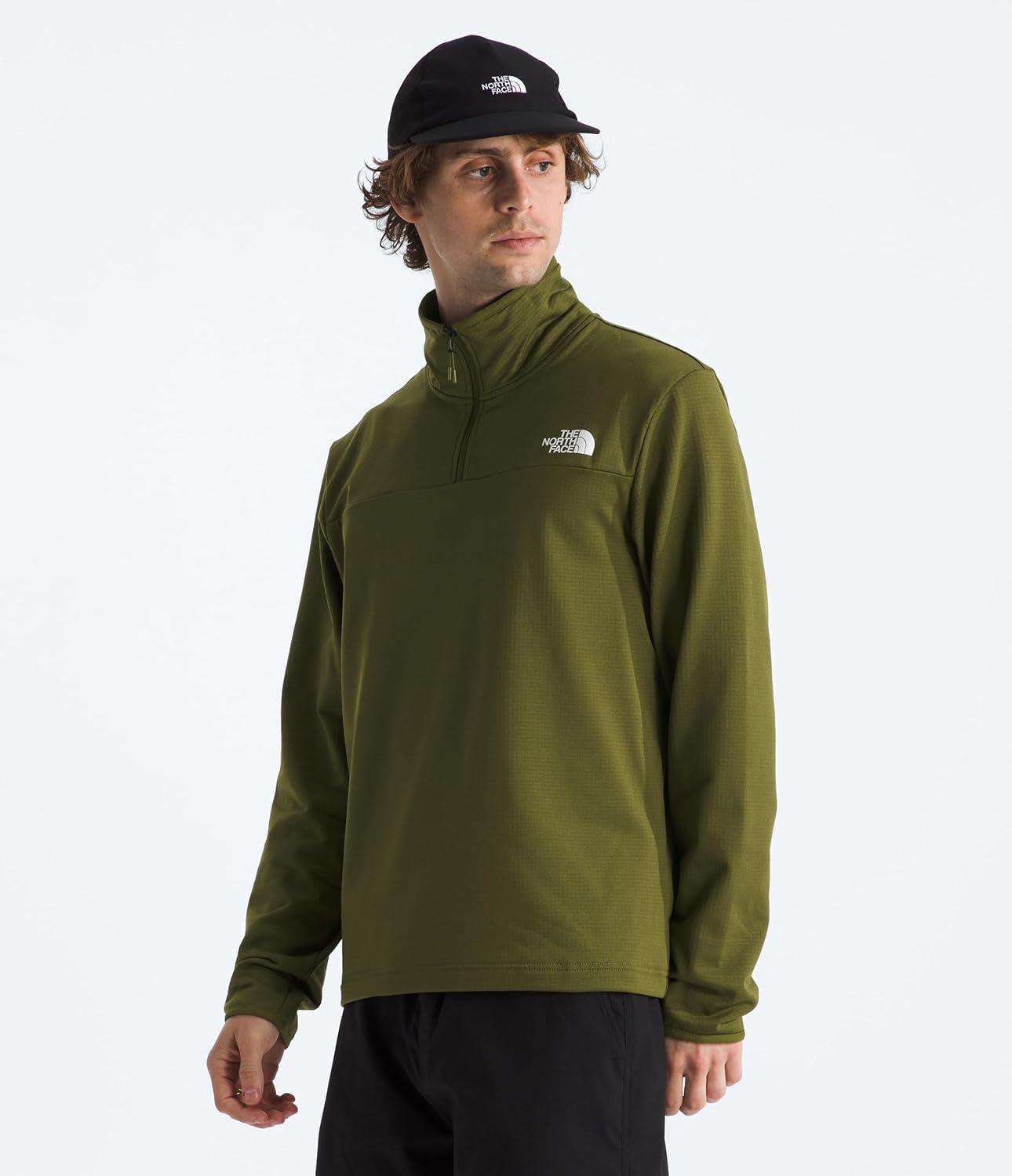 imageTHE NORTH FACE Mens Cedar Trail Grid Fleece 14 ZipForest Olive