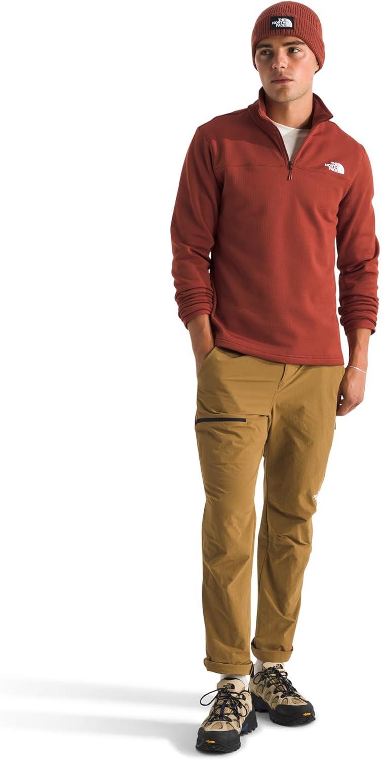 imageTHE NORTH FACE Mens Cedar Trail Grid Fleece 14 ZipIron Clay