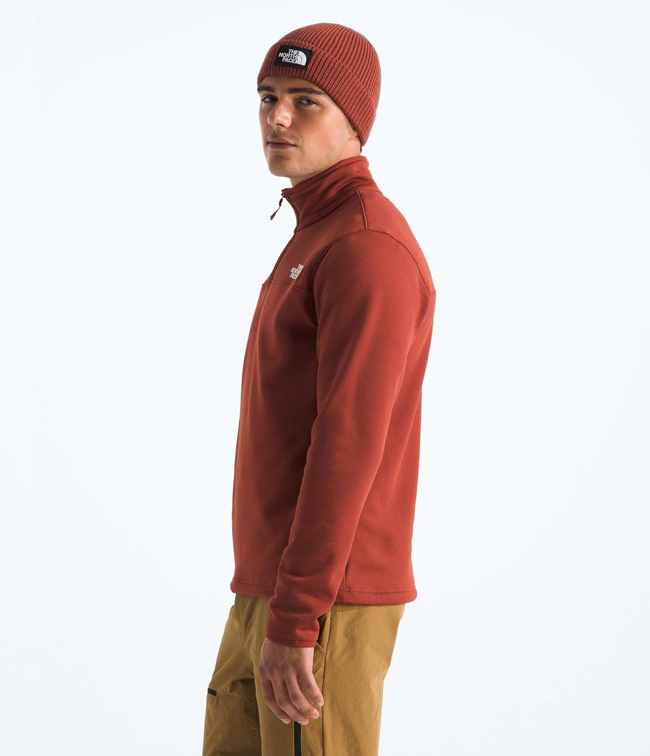 imageTHE NORTH FACE Mens Cedar Trail Grid Fleece 14 ZipIron Clay