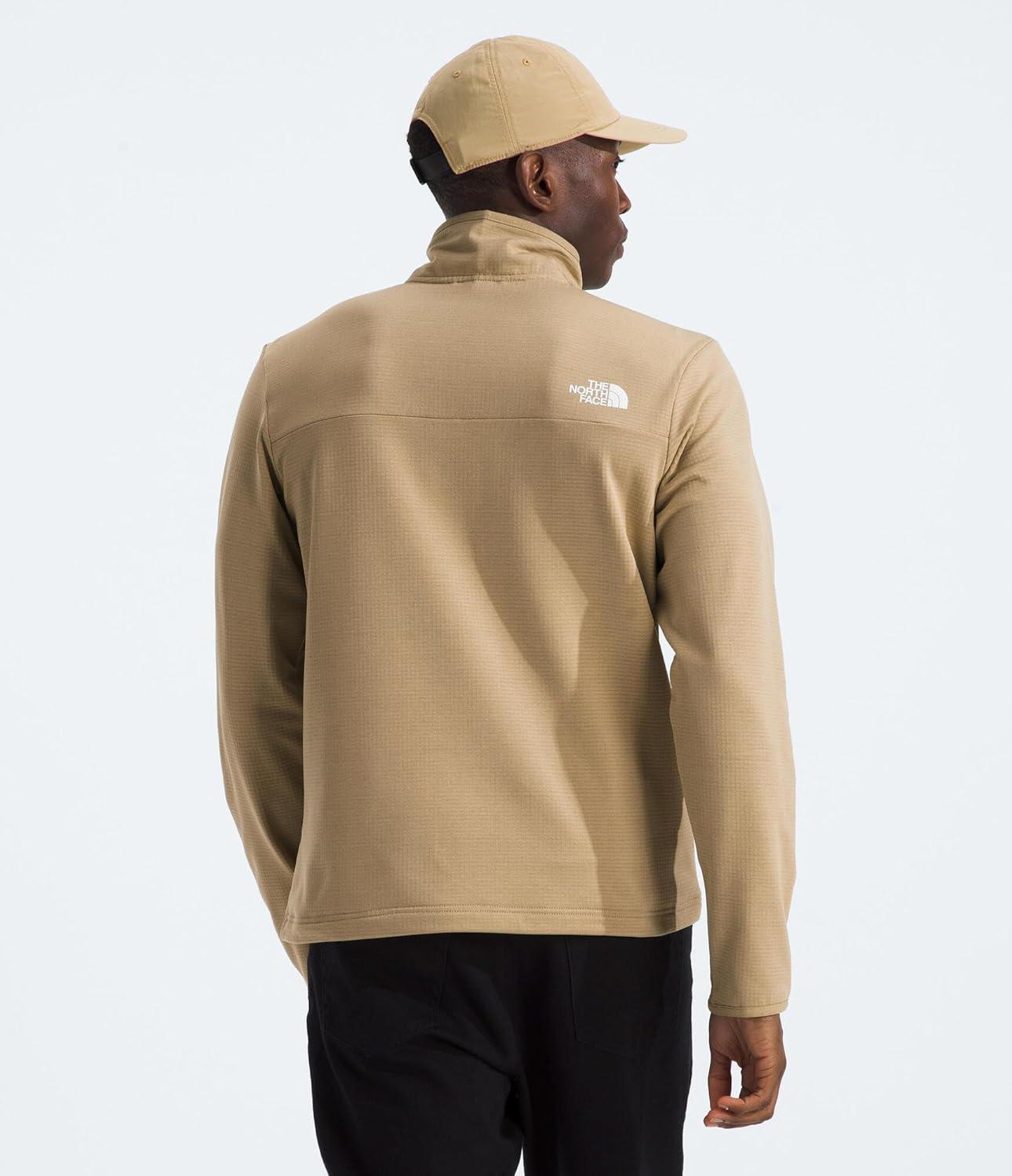 imageTHE NORTH FACE Mens Cedar Trail Grid Fleece 14 ZipKhaki Stone