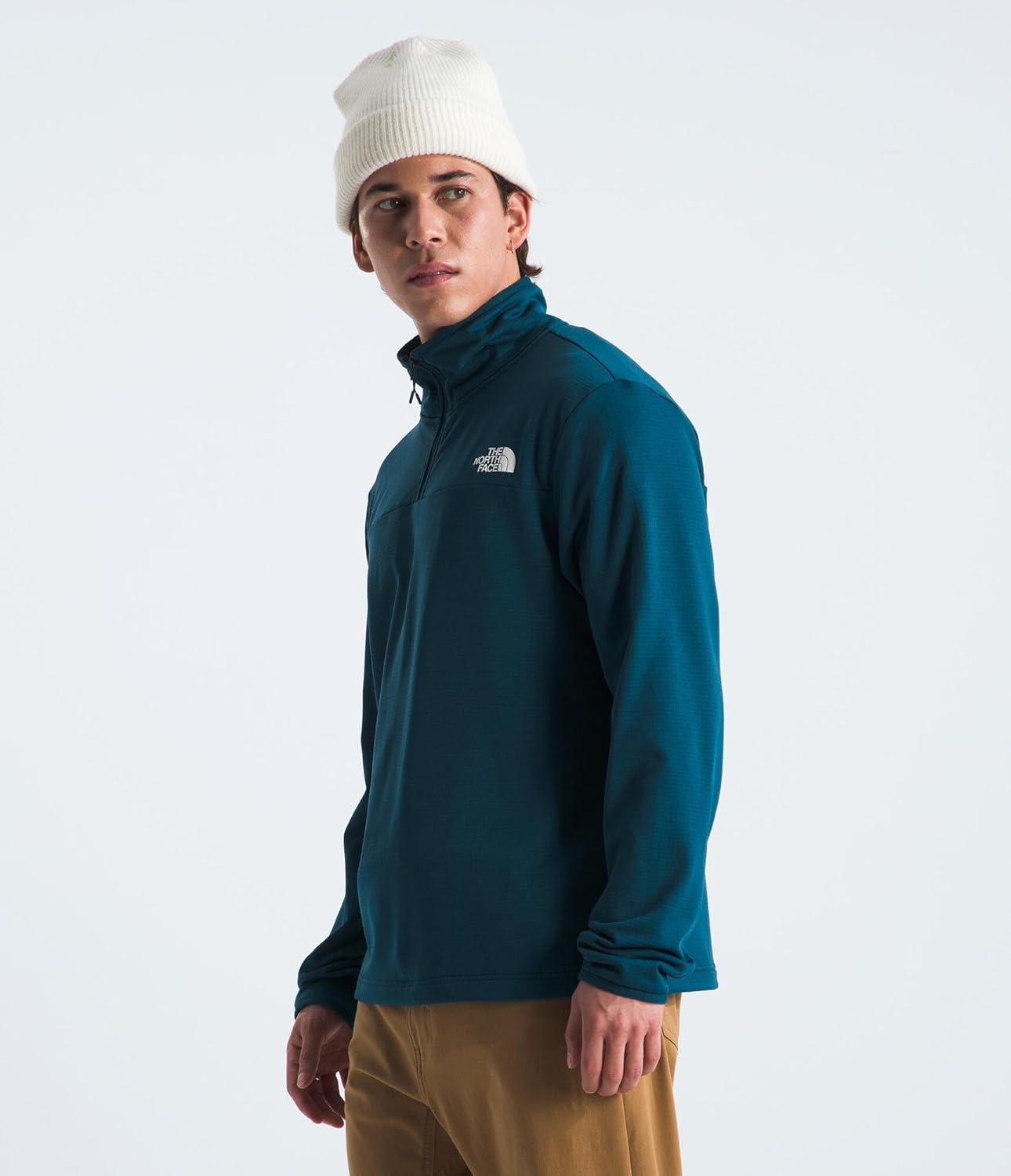 imageTHE NORTH FACE Mens Cedar Trail Grid Fleece 14 ZipMidnight Petrol