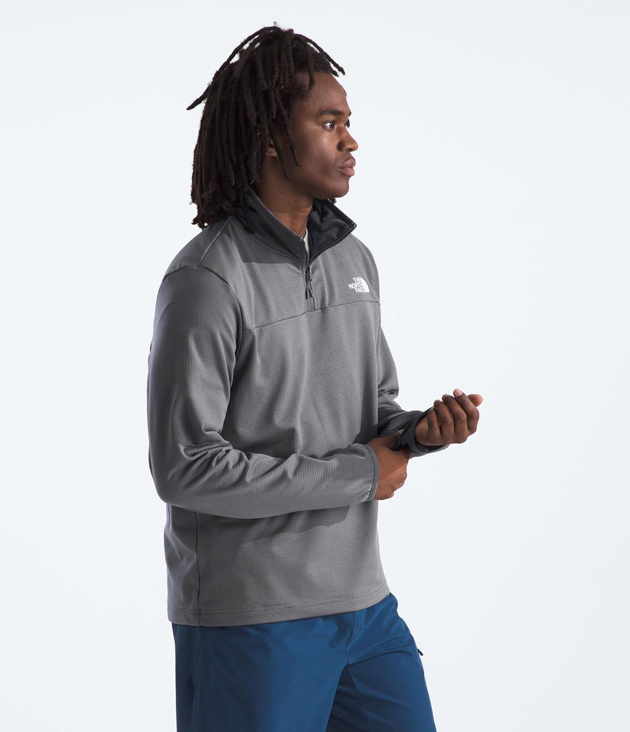 imageTHE NORTH FACE Mens Cedar Trail Grid Fleece 14 ZipSmoked Pearl
