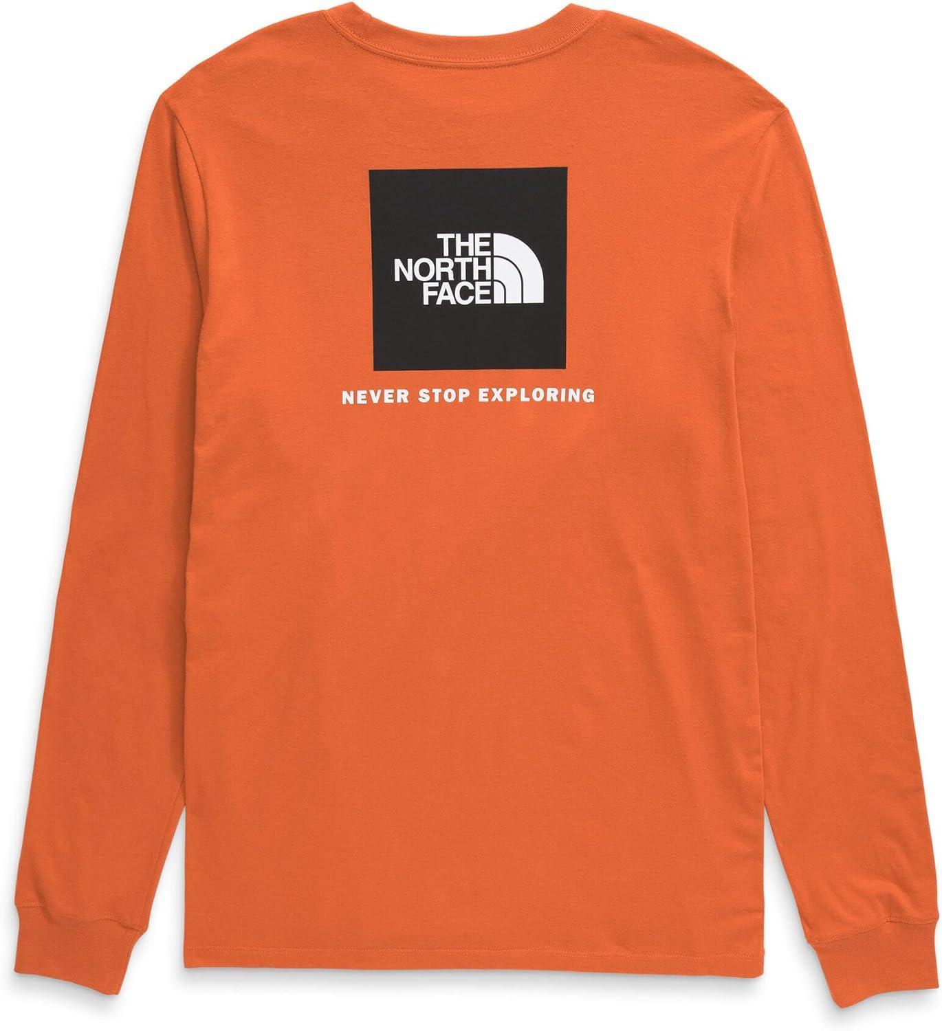 imageTHE NORTH FACE Mens Core Box Long Sleeve NSE Tee Tshirt With Ribbed Collar amp Cuffs for DurabilityIron Bronze