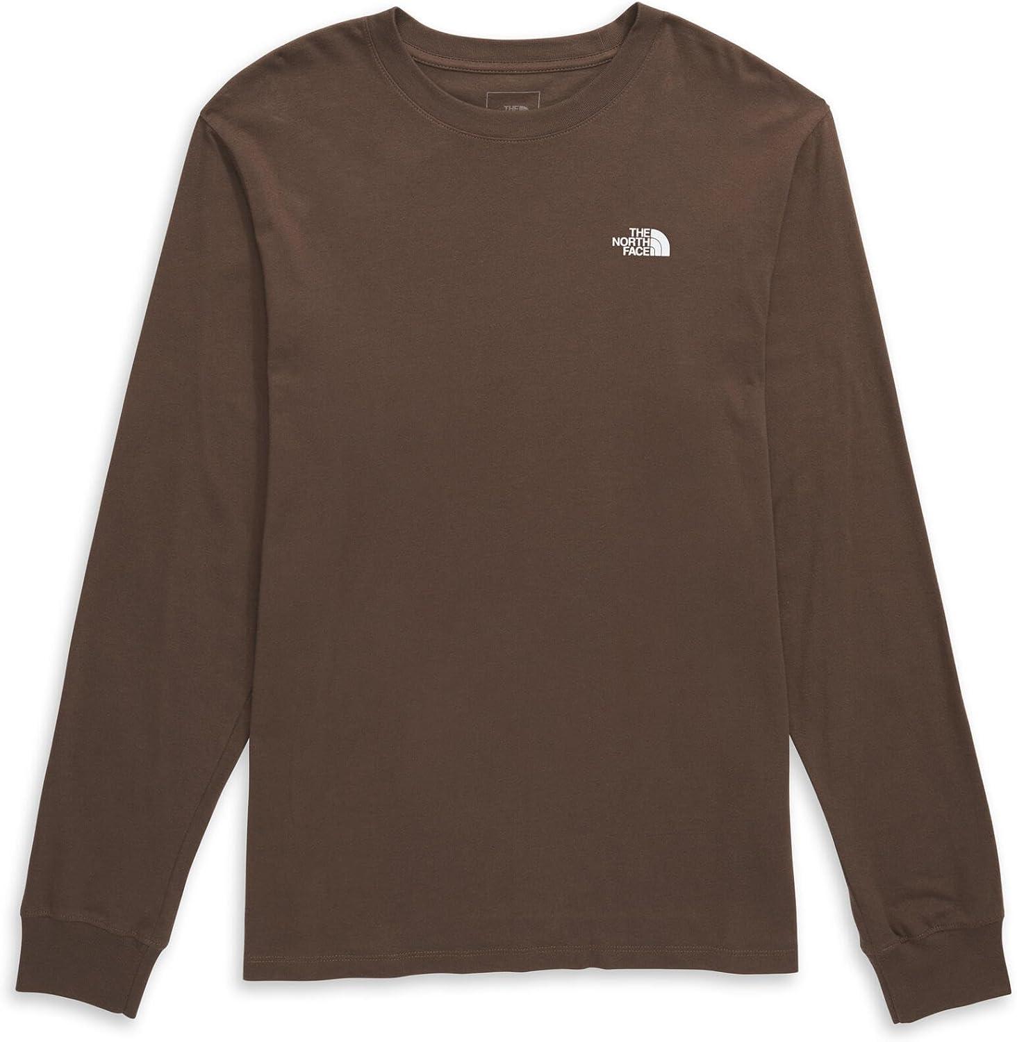imageTHE NORTH FACE Mens Core Box Long Sleeve NSE Tee Tshirt With Ribbed Collar amp Cuffs for DurabilitySmokey Brown