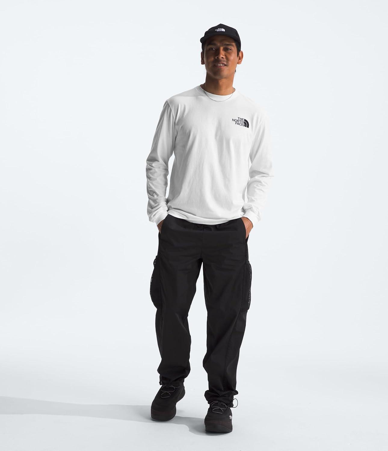 imageTHE NORTH FACE Mens Core Box Long Sleeve NSE Tee Tshirt With Ribbed Collar amp Cuffs for DurabilityTnf WhiteArt