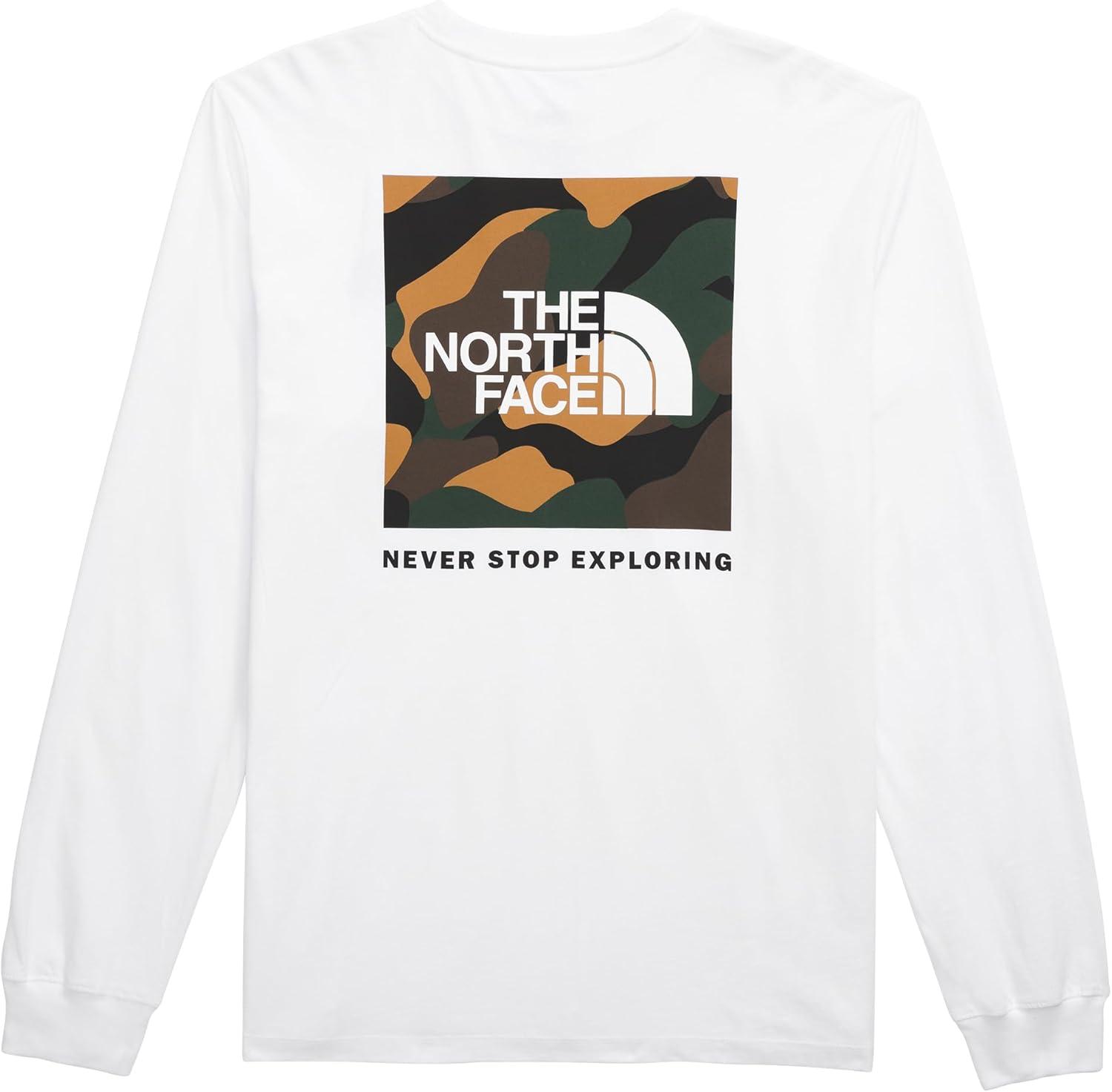 imageTHE NORTH FACE Mens Core Box Long Sleeve NSE Tee Tshirt With Ribbed Collar amp Cuffs for DurabilityTnf WhiteMulticolor
