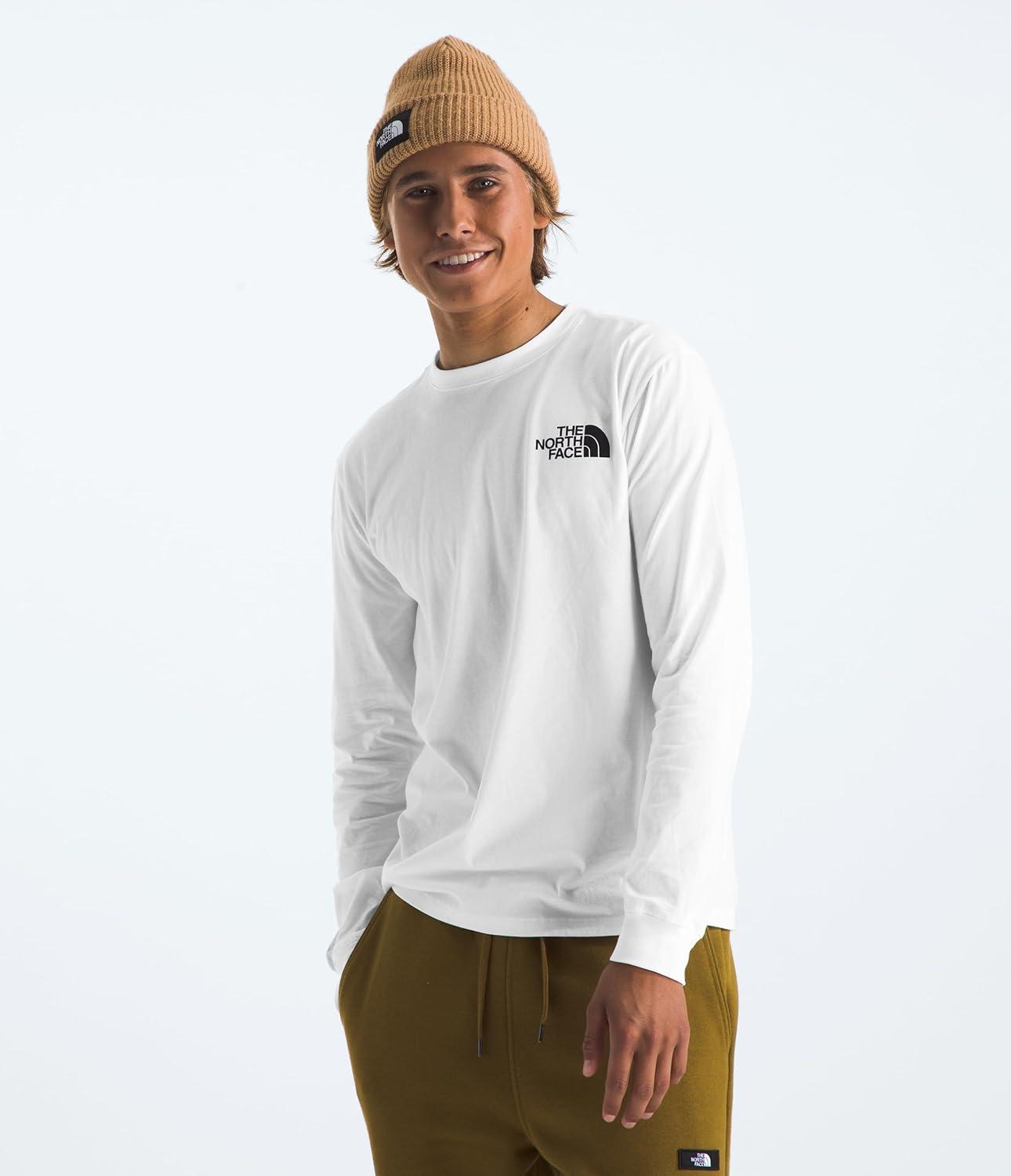 imageTHE NORTH FACE Mens Core Box Long Sleeve NSE Tee Tshirt With Ribbed Collar amp Cuffs for DurabilityTnf WhiteMulticolor