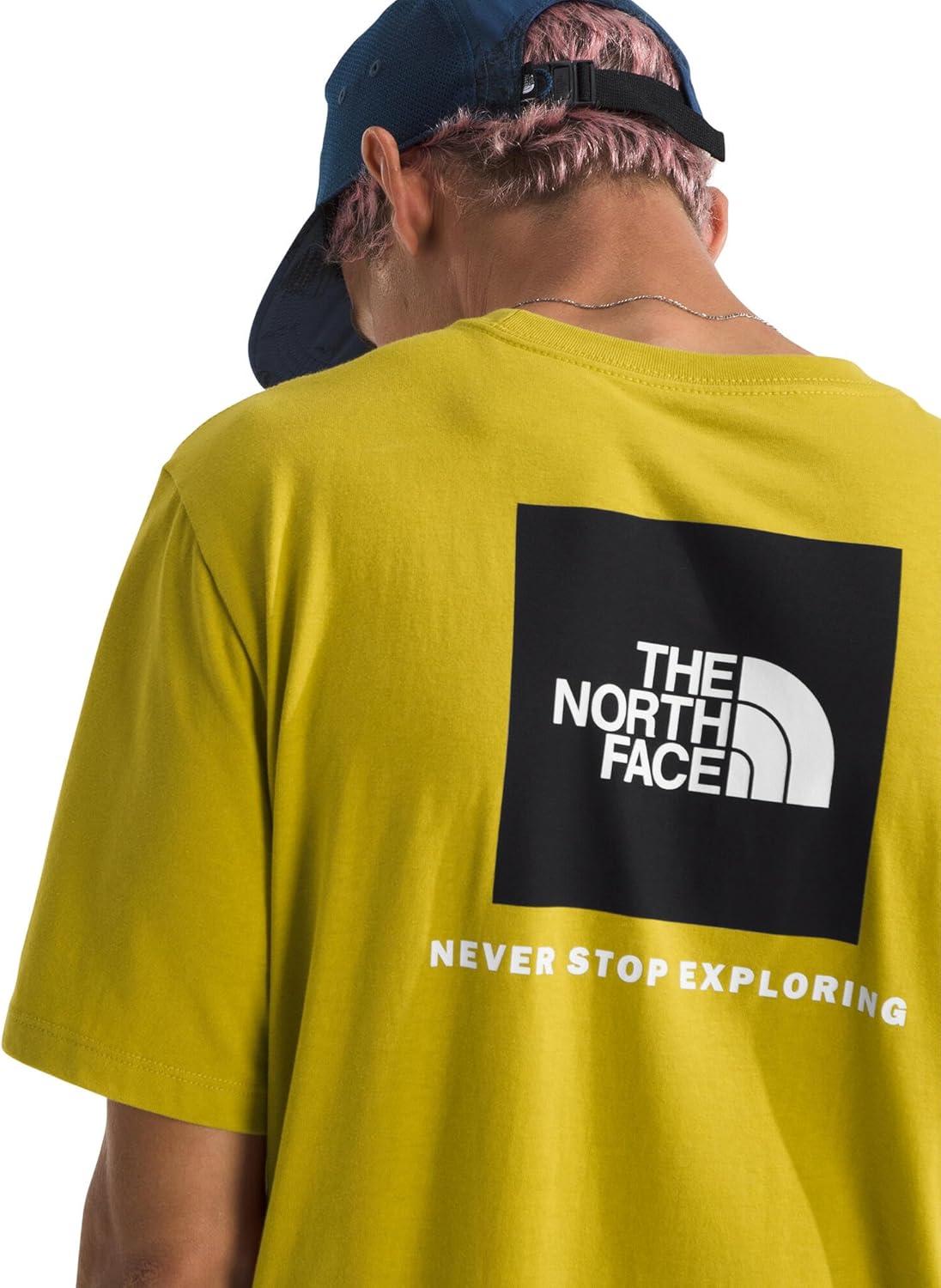 imageTHE NORTH FACE Mens Core Box NSE Short Sleeve Tee Branded Tshirt With a Ribbed CollarDijon Yellow
