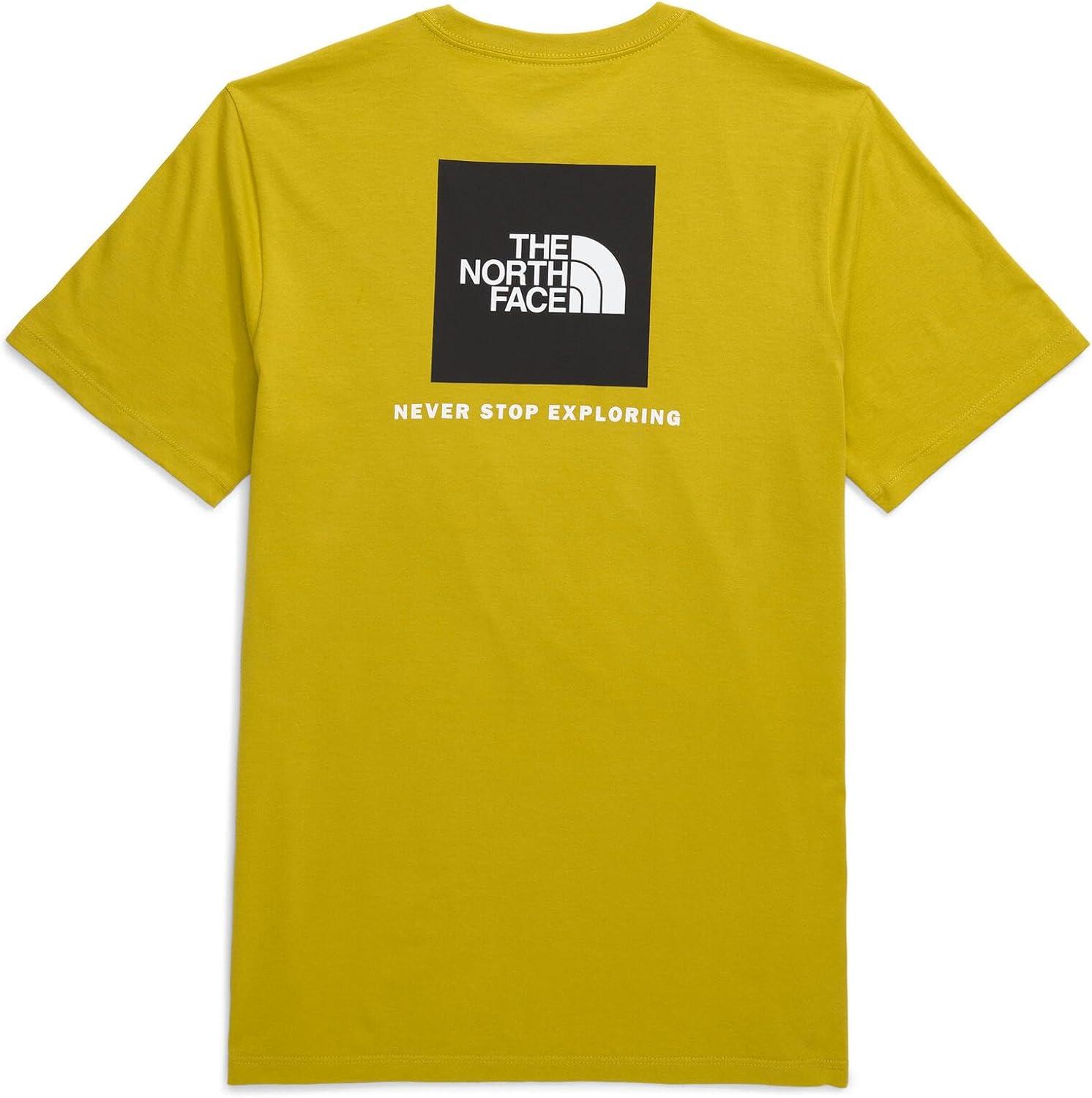 imageTHE NORTH FACE Mens Core Box NSE Short Sleeve Tee Branded Tshirt With a Ribbed CollarDijon Yellow
