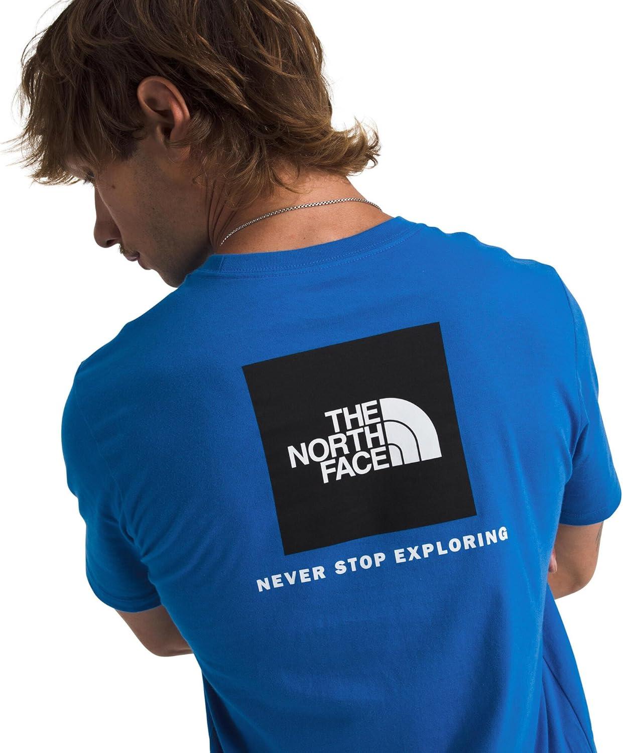 imageTHE NORTH FACE Mens Core Box NSE Short Sleeve Tee Branded Tshirt With a Ribbed CollarHero Blue