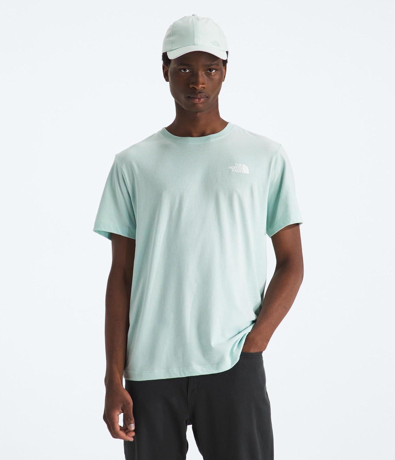 imageTHE NORTH FACE Mens Core Box NSE Short Sleeve Tee Branded Tshirt With a Ribbed CollarOpal Frost