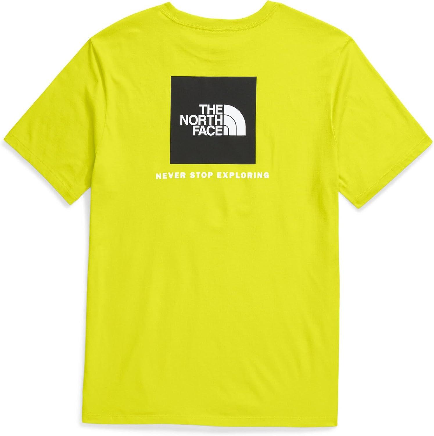 imageTHE NORTH FACE Mens Core Box NSE Short Sleeve Tee Branded Tshirt With a Ribbed CollarSulphur Spring Green