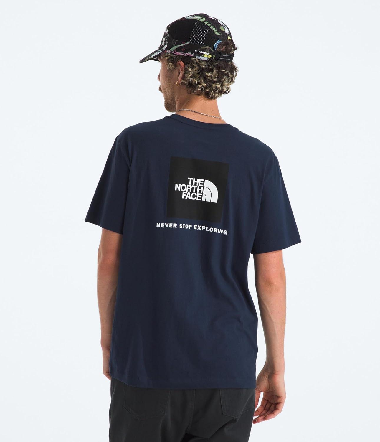 imageTHE NORTH FACE Mens Core Box NSE Short Sleeve Tee Branded Tshirt With a Ribbed CollarSummit Navy
