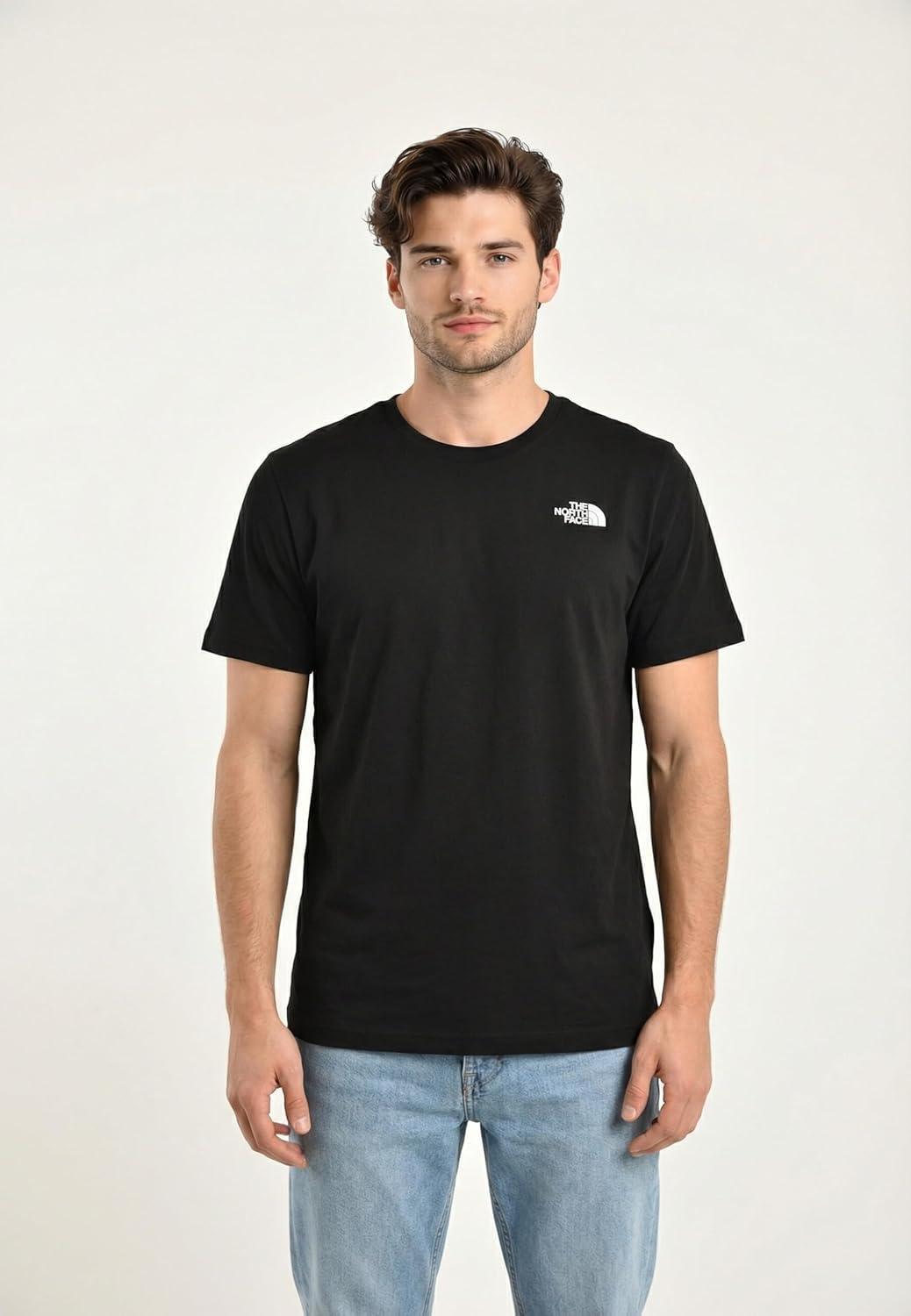imageTHE NORTH FACE Mens Core Box NSE Short Sleeve Tee Branded Tshirt With a Ribbed CollarTnf BlackTnf White