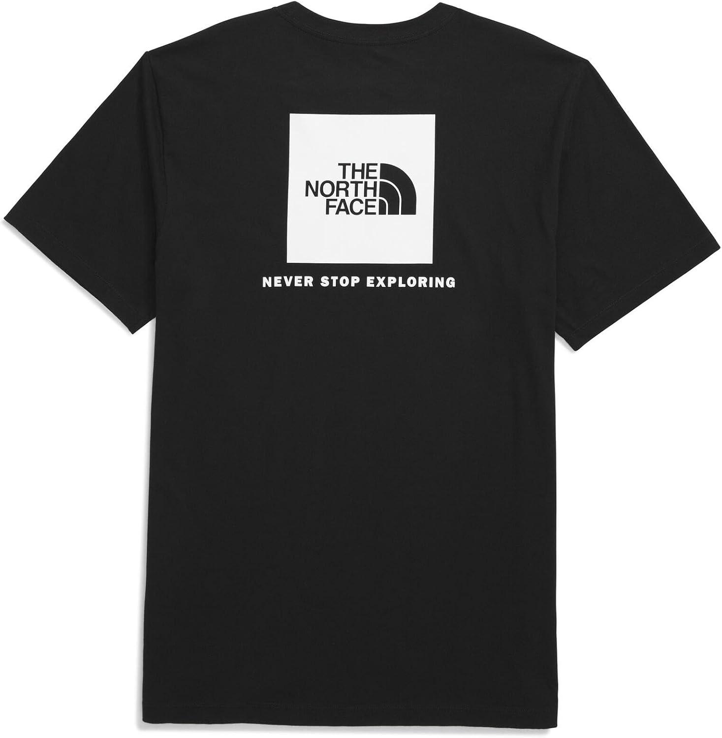 imageTHE NORTH FACE Mens Core Box NSE Short Sleeve Tee Branded Tshirt With a Ribbed CollarTnf BlackTnf White