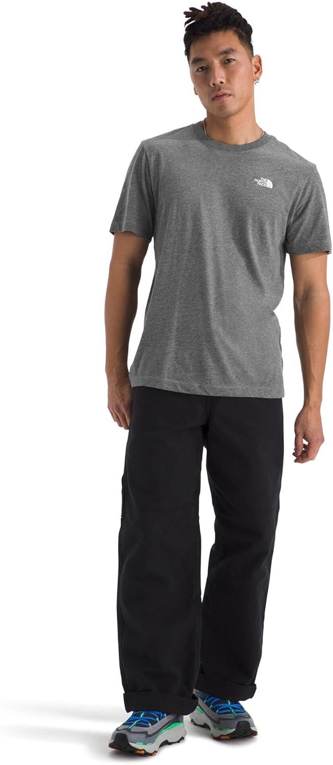 imageTHE NORTH FACE Mens Core Box NSE Short Sleeve Tee Branded Tshirt With a Ribbed CollarTnf Mid Grey Heather