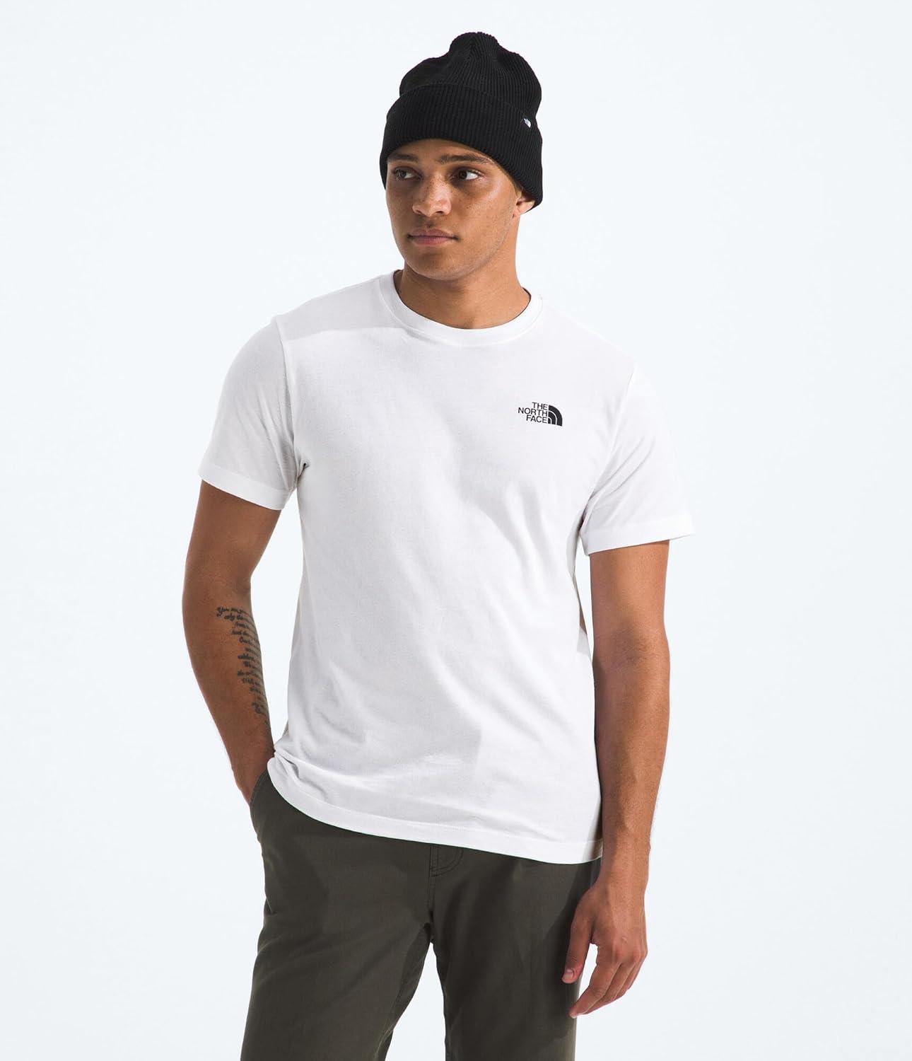 imageTHE NORTH FACE Mens Core Box NSE Short Sleeve Tee Branded Tshirt With a Ribbed CollarTnf White