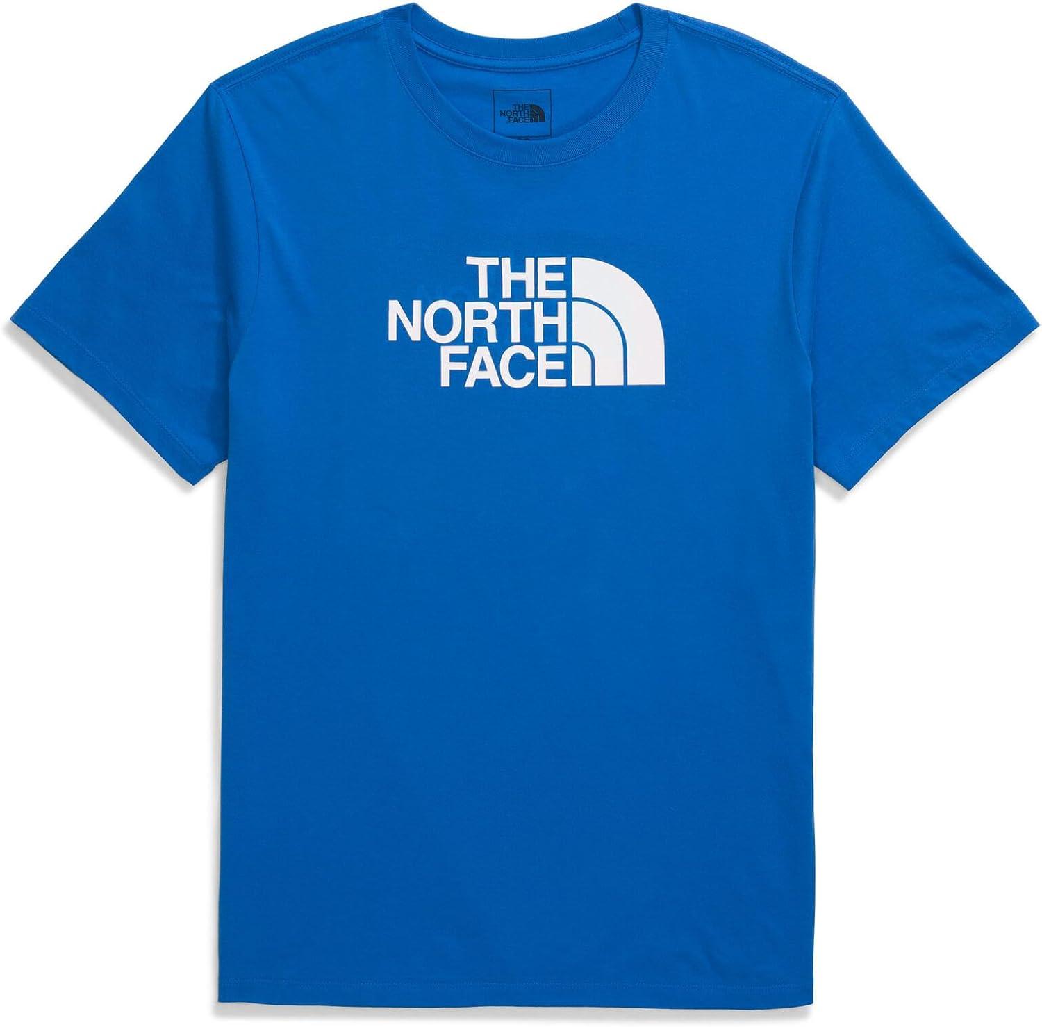 imageTHE NORTH FACE Mens Core Half Dome Shortsleeve Tee Regular Fit Cotton Shirt With Graphic Design amp Ribbed CollarHero BlueTnf White
