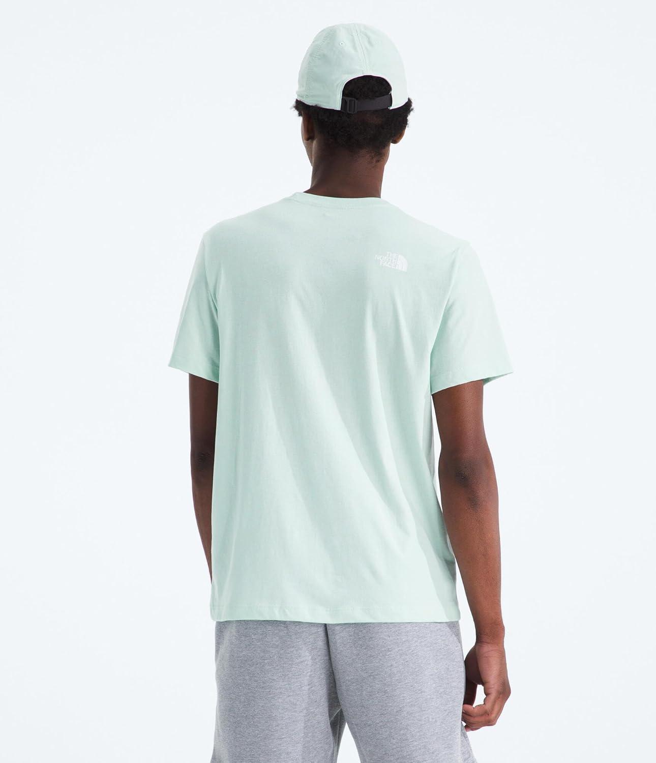 imageTHE NORTH FACE Mens Core Half Dome Shortsleeve Tee Regular Fit Cotton Shirt With Graphic Design amp Ribbed CollarOpal Frost