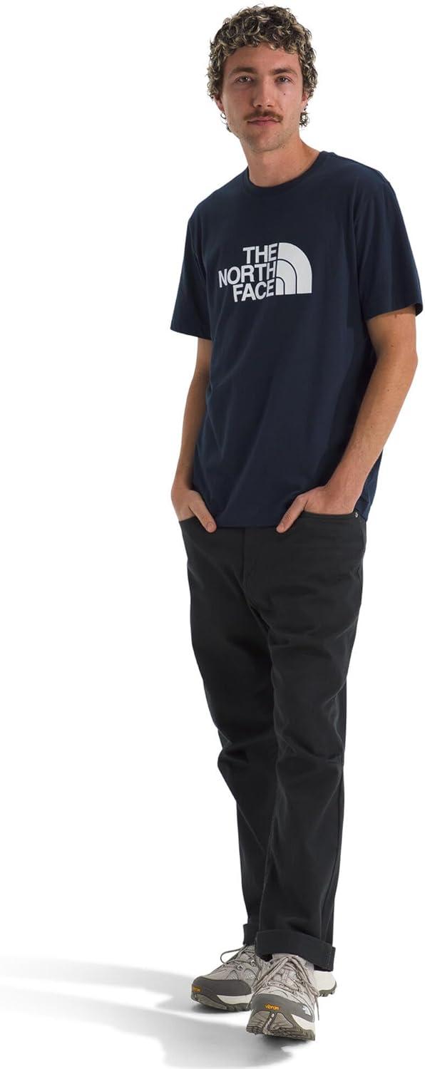 imageTHE NORTH FACE Mens Core Half Dome Shortsleeve Tee Regular Fit Cotton Shirt With Graphic Design amp Ribbed CollarSummit NavyTnf White