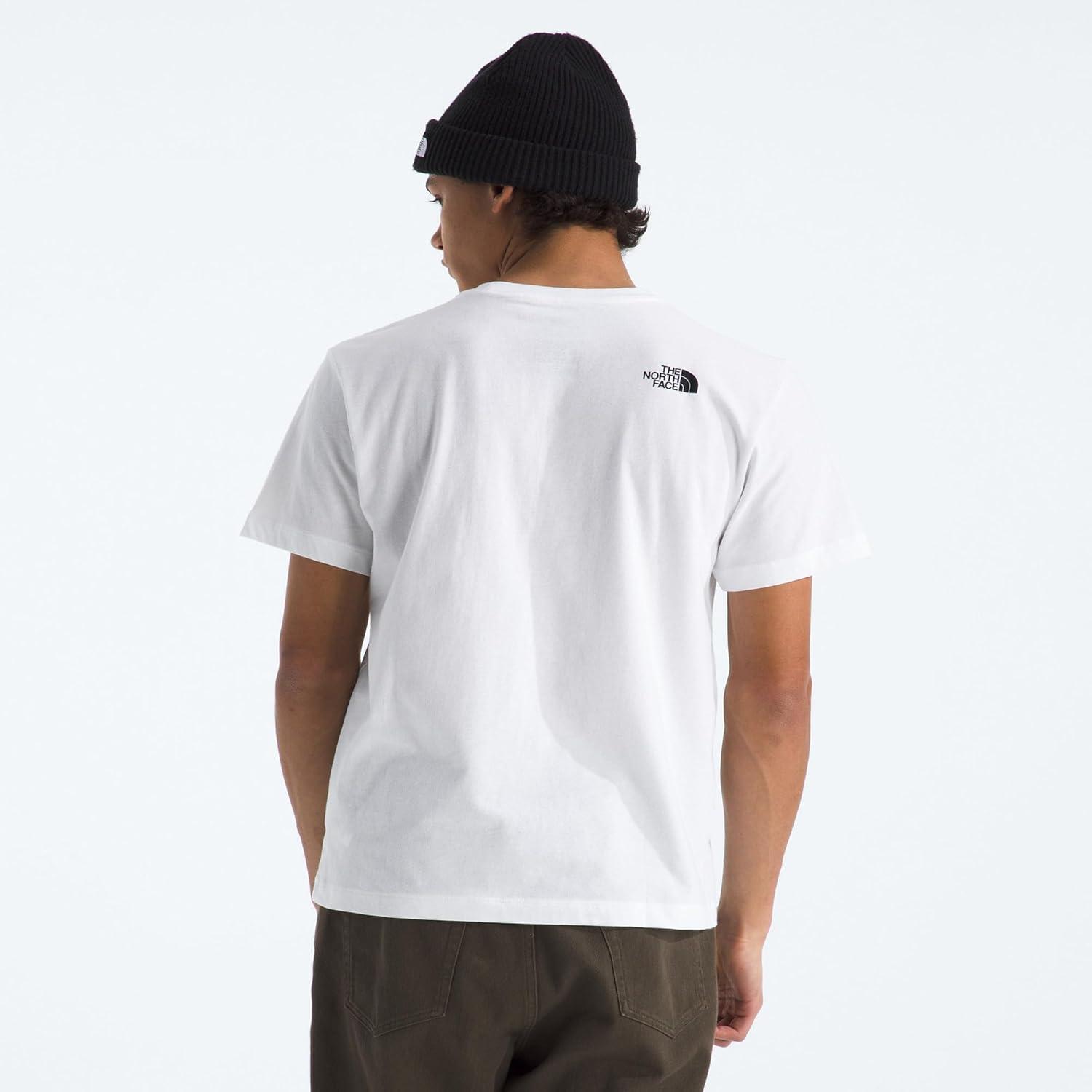 imageTHE NORTH FACE Mens Core Half Dome Shortsleeve Tee Regular Fit Cotton Shirt With Graphic Design amp Ribbed CollarTnf WhiteTnf Black