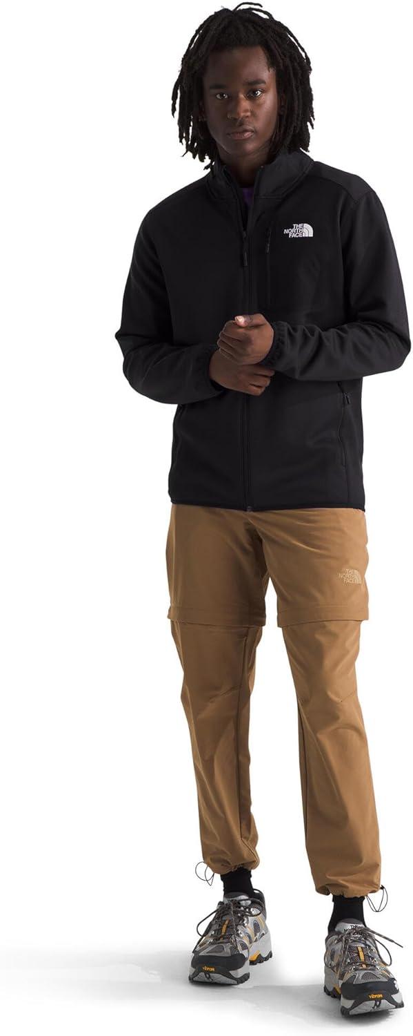imageTHE NORTH FACE Mens Crest Full Zip Jacket Water Repellent Fleece Coat Double Layer Stand Collar amp Zip Hand PocketsTnf Black