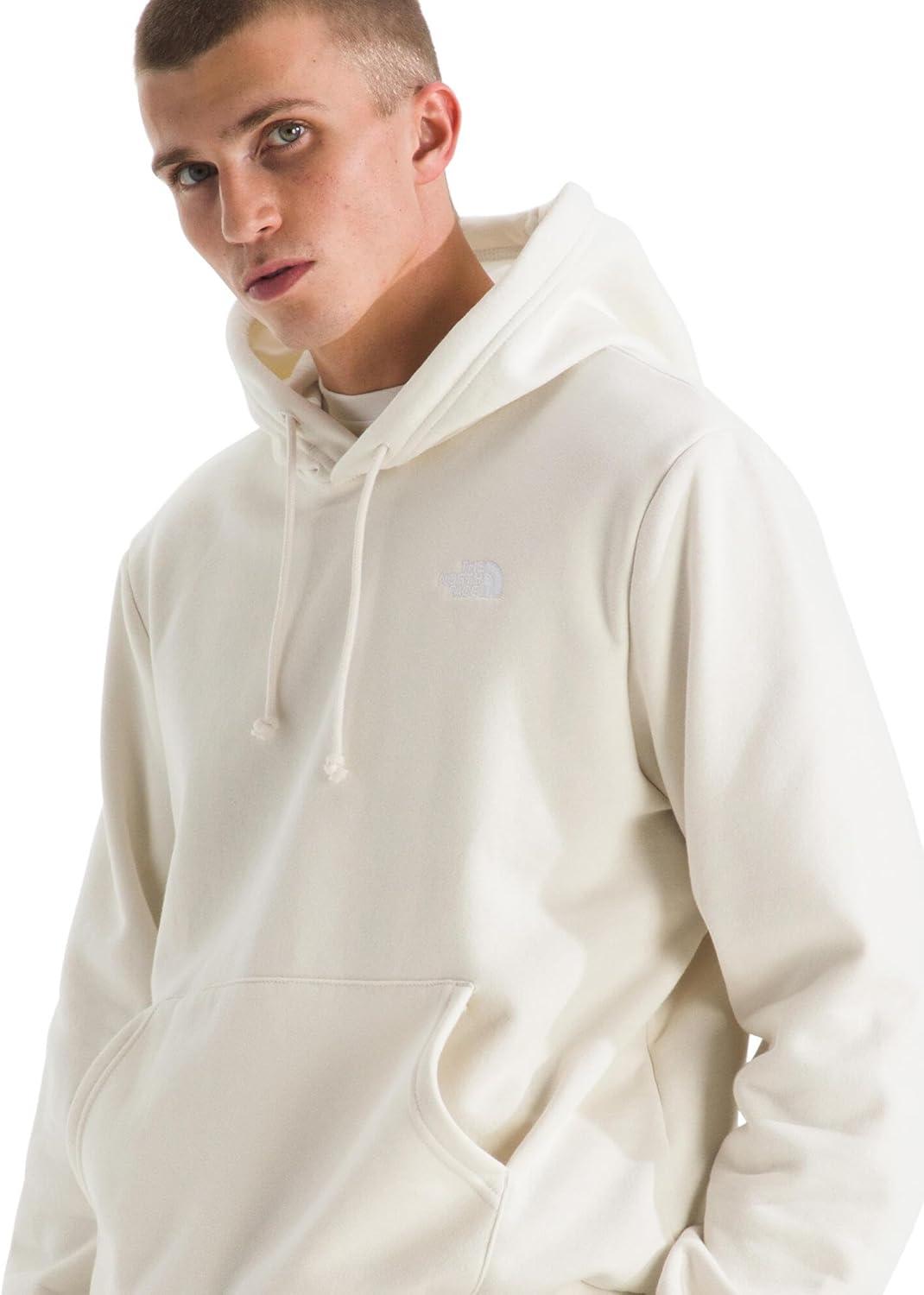 imageTHE NORTH FACE Mens Evolution Simple Dome Hoodie Standard amp Big Size Hood With Adjustable Drawcord Kangaroo PocketWhite Dune