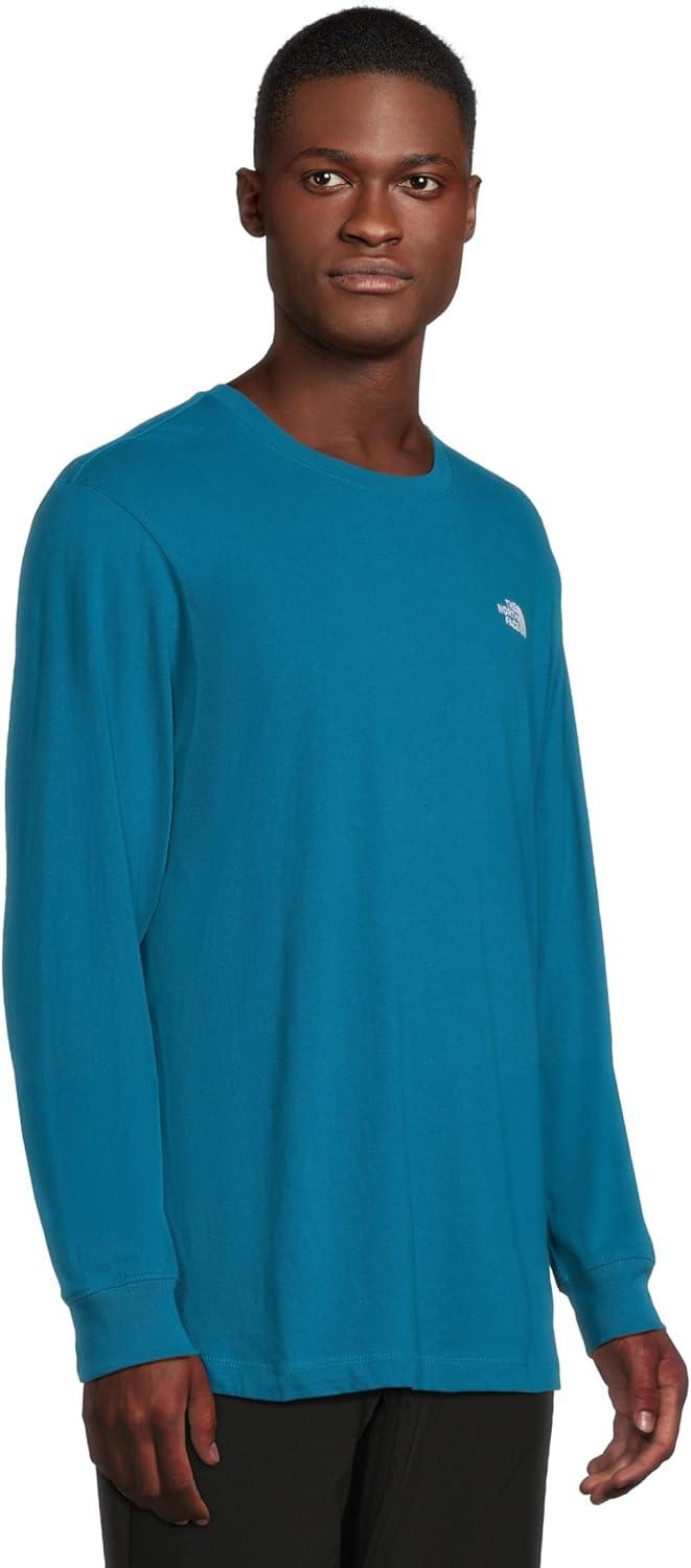 imageTHE NORTH FACE Mens Evolution Simple Dome Longsleeve Tee Cotton Shirt With the Classic LogoDusk Blue